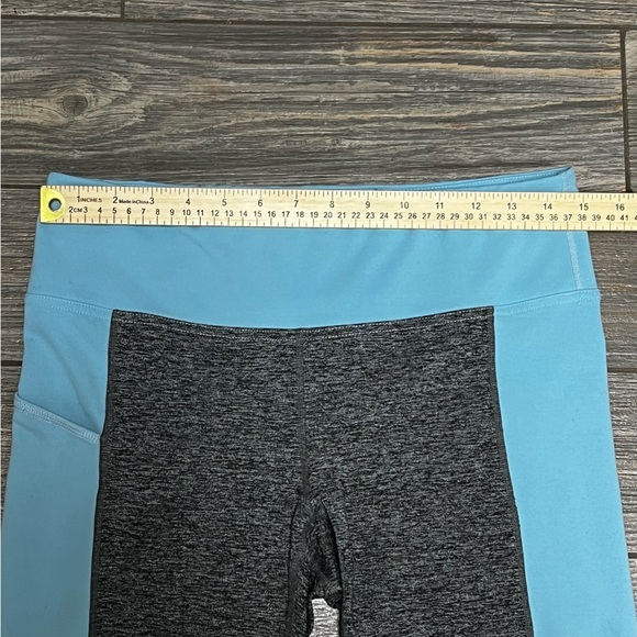 FJ Footjoy Golf Ankle Leggings Women's Size Large Gray Blue 27 Inch Side Pocket - Picture 8 of 15